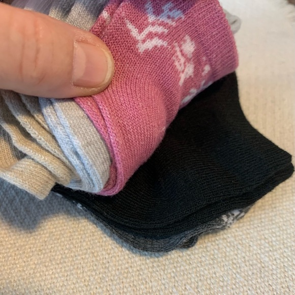 ❤️Sam & Olivia Floral and Solid Ankle Socks, 6 Pairs, NEW Shoe Size 4-10 - Picture 5 of 13